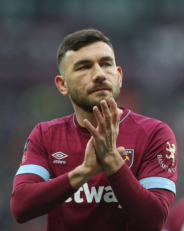 West Ham United's Robert Snodgrass<br />
<br />
Photographer Rob Newell/CameraSport<br />
<br />
Emirates FA Cup Third Round - West Ham United v Birmingham City - Saturday 5th January 2019 - London Stadium - London<br />
<br />
World Copyright © 2019 CameraSport. All rights reserved. 43 Linden Ave. Countesthorpe. Leicester. England. LE8 5PG - Tel: +44 (0) 116 277 4147 - admin@camerasport.com - www.camerasport.com