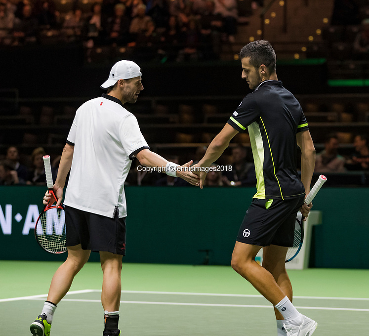 ABNAMRO World Tennis Tournament, 16 Februari, 2018, Rotterdam, The Netherlands, Ahoy, Tennis, Mate Pavic (CRO) / Oliver Marach (AUT)<br />
<br />
Photo: www.tennisimages.com