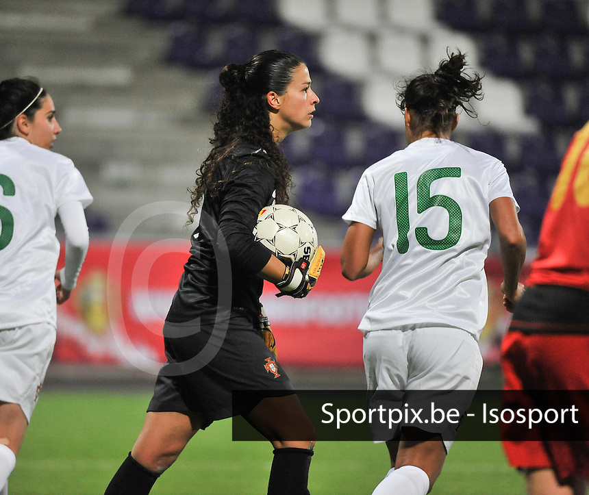 20131031 - ANTWERPEN , BELGIUM : Portugese Neide Simoes pictured during the female soccer match between Belgium and Portugal , on the fourth matchday in group 5 of the UEFA qualifying round to the FIFA Women World Cup in Canada 2015 at Het Kiel stadium , Antwerp . Thursday 31st October 2013. PHOTO DAVID CATRY