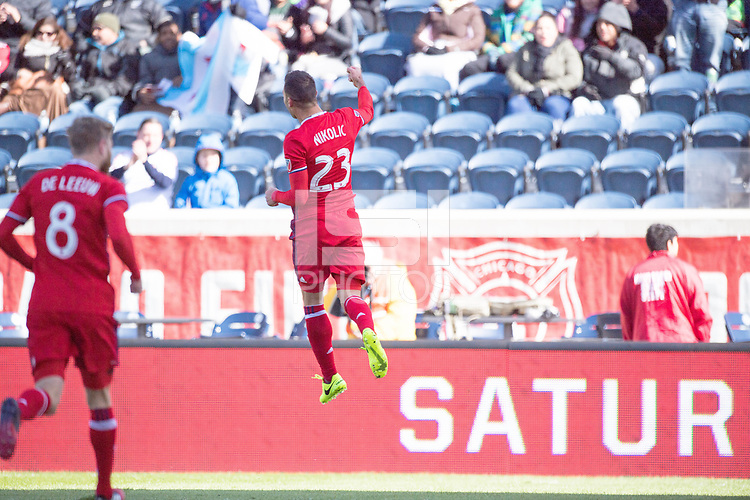Bridgeview, IL - Saturday, March 11, 2017: The Chicago Fire defeated Real Salt Lake by the score of 2-0 in a Major League Soccer (MLS) game at Toyota Park.