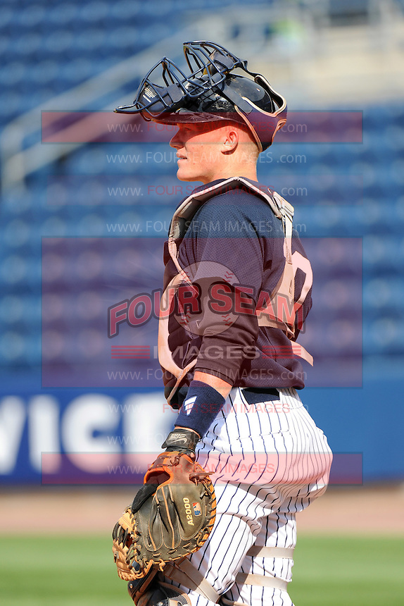 Staten Island Yankees catcher Nick McCoy (20) during first team workout at Richmond County Bank Ballpark at St. George in Staten Island, NY June 15, 2010. Photo By Tomasso DeRosa/ Four Seam Images