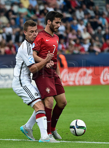 27.06.2015. Andruv Stadium, Olomouc, Czech Republic. U21 European championships, semi-final. Portugal versus Germany. Joshua Kimmich (Germany), Rafa Silva (Portugal)