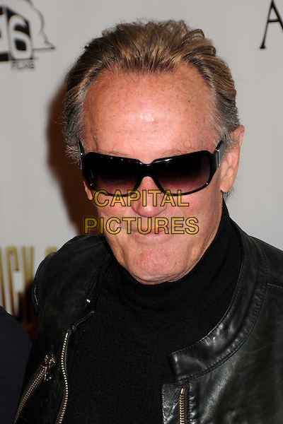 PETER FONDA ."The Boondock Saints II: All Saints Day" Los Angeles Premiere held at Arclight Cinemas, Hollywood, California, USA..October 28th, 2009.headshot portrait black leather sunglasses shades .CAP/ADM/BP.©Byron Purvis/AdMedia/Capital Pictures.