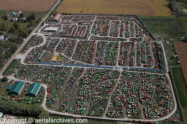 aerial photograph Colfax Tractor Parts, used farm equipment, Colfax Iowa