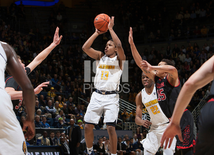 Berkeley, CA - February 2nd, 2017: CAL Men's Basketball's 77-75 double overtime victory against Utah Utes at Haas Pavilion.