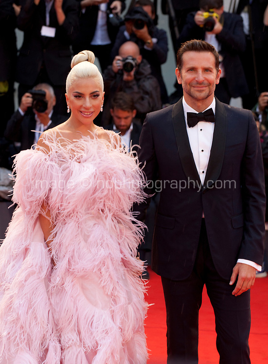 Director Bradley Cooper and Lady Gaga at the premiere gala screening of the film A Star is Born at the 75th Venice Film Festival, Sala Grande on Friday 31st August 2018, Venice Lido, Italy.