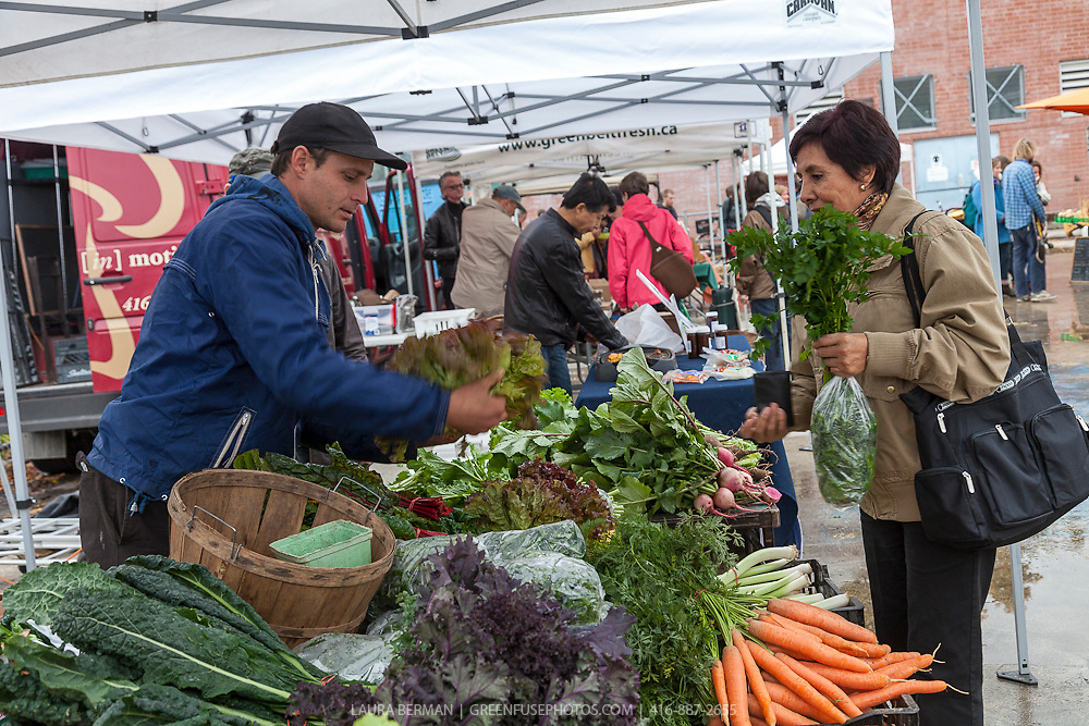 Fresh, local produce at a farmers' market.