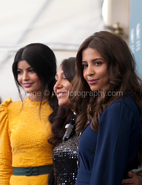 Venice, Italy, 29th August 2019, Mila Alzahrani, director Haifaa al-Mansour and Dhay at the photocall for the film The Perfect Candidate at the 76th Venice Film Festival, Sala Grande. Credit: Doreen Kennedy