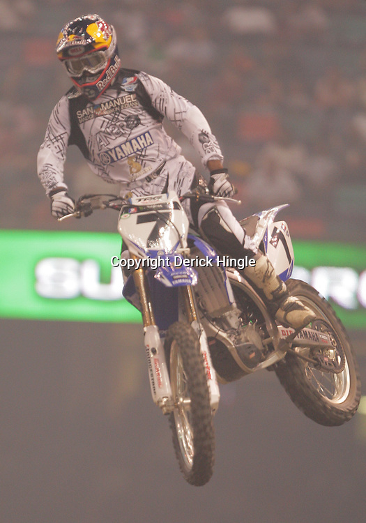 14 March 2009: James M Stewart (7) gains air during the Monster Energy AMA Supercross race at the Louisiana Superdome in New Orleans, Louisiana