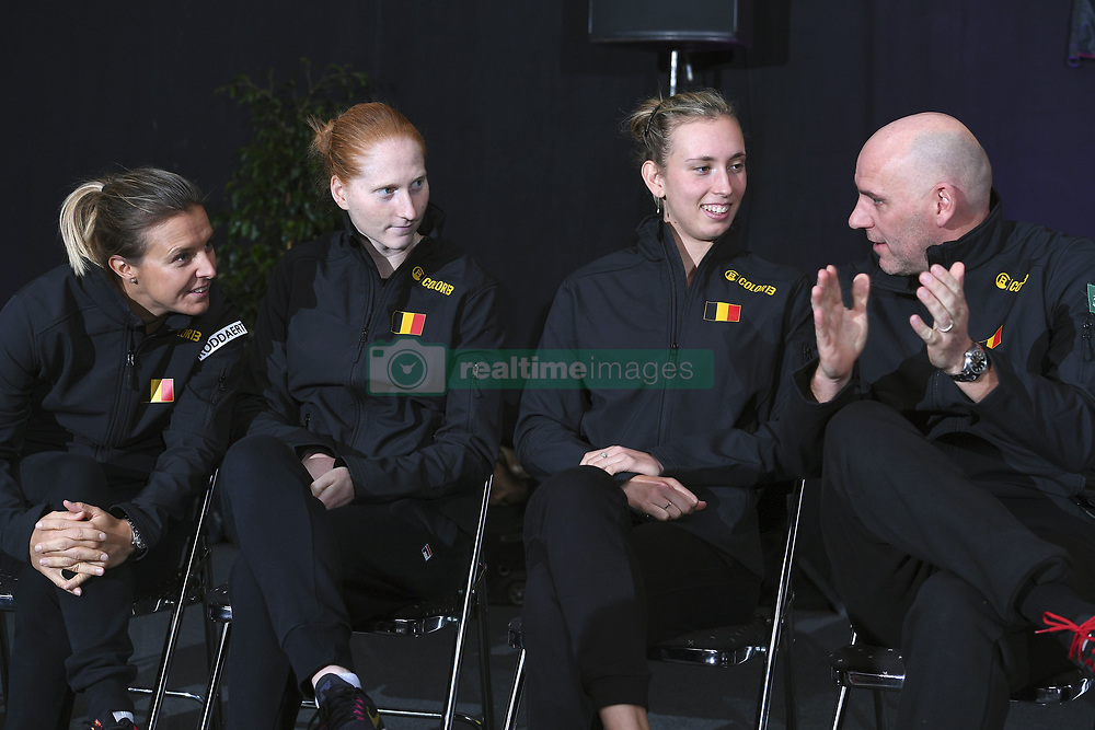 February 8, 2019 - Liege, France - Johan VAN HERCK captain of Belgium, Elise MERTENS, Alison VAN UYTVANCK, Kirsten FLIPKENS, Ysaline BONAVENTURE (Credit Image: © Panoramic via ZUMA Press)