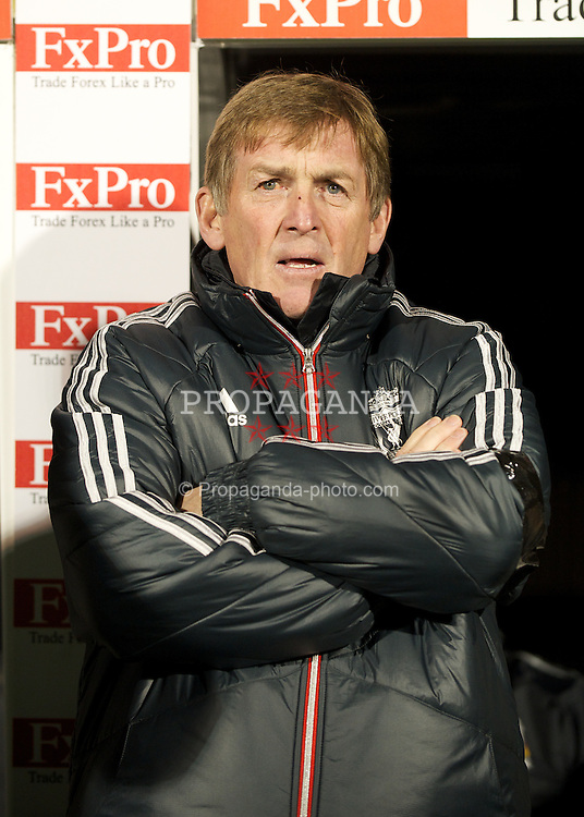 LONDON, ENGLAND - Monday, December 5, 2011: Liverpool's manager Kenny Dalglish before the Premiership match against Fulham at Craven Cottage. (Pic by David Rawcliffe/Propaganda)