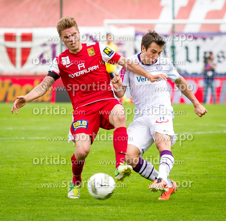 28.04.2013, Trenkwalder Arena, Maria Enzersdorf, AUT, 1. FBL, FC Admira Wacker Moedling vs FK Austria Wien, 31. Runde, im Bild Thorsten Schick (FC Admira Wacker Moedling, #28), Markus Suttner (FK Austria Wien, #29)// during Austrian Bundesliga Football Match, 31 st round, between FC Admira Wacker Moedling and FK Austria Wien at the Trenkwalder Arena, Maria Enzersdorf, Austria on 2013/04/28. EXPA Pictures © 2013, PhotoCredit: EXPA/ Sebastian Pucher