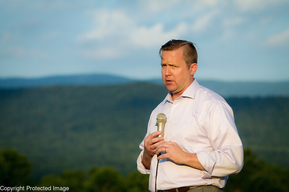 Prince William County Supervisor, Corey Stewart made a brief speech during an appearance at the Page County , VA GOP Jamboree, in Luray, VA on Saturday, June 25, 2016. Stewart ran the Trump operation in Virginia and is running for Governor in 2017. John Boal Photography