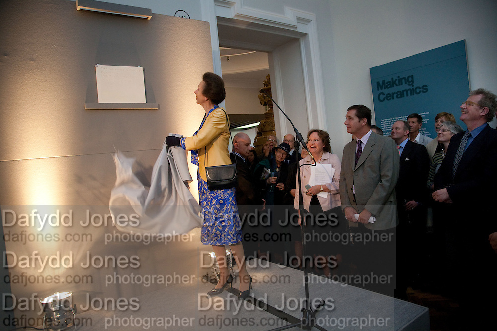 THE PRINCESS ROYAL, Opening of the V. and A.'s New Ceramics Galleries by the Princess Royal. V. & A. London. 16 September 2009