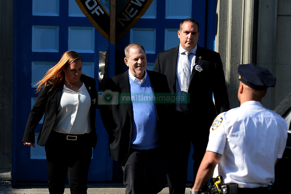 May 25, 2018 - New York, NY, USA - May 25, 2017 New York City..Harvey Weinstein leaves the First Precinct Police Station in handcuffs in Tribeca in New York City on May 25, 2017. (Credit Image: © Kristin Callahan/Ace Pictures via ZUMA Press)