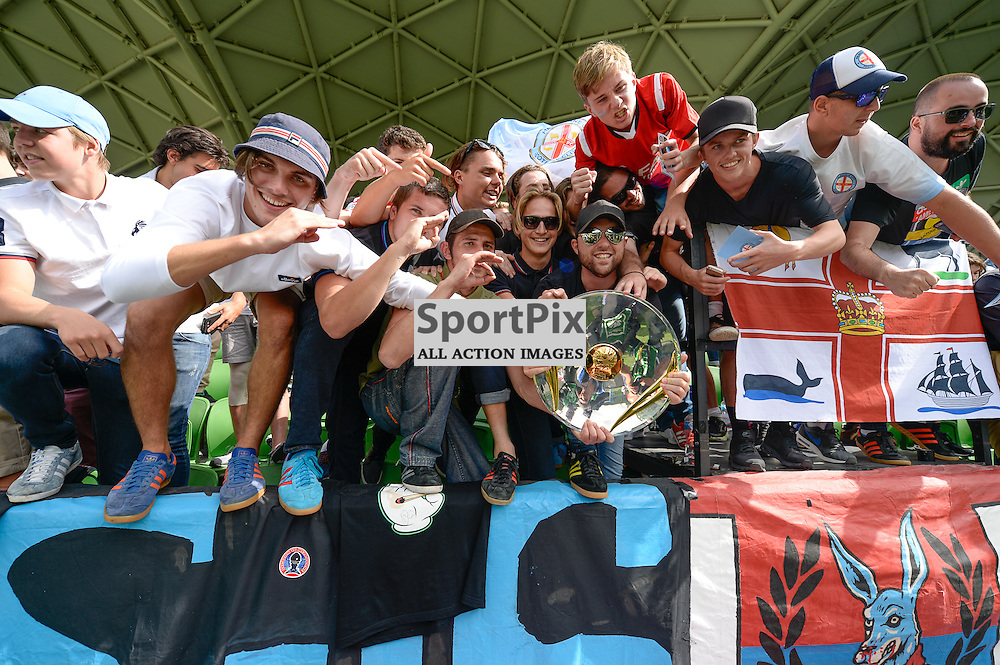 Fans with the Premiers plate at the end of the Westfield W-League 2015/16 Grand Final. Melbourne City FC Women v Sydney FC Women at Aami Park on January 31st 2016 - © Mark Avellino | SportPix.org.uk Victory to Melbourne City 4:1