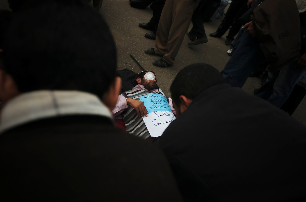Sunday, February 6, 2011. Day 13 of the protests in Cairo, Egypt. Egypt erupted in mass protests on Jan. 25, 2011 with protesters demanding President Mubarak step down from power, chanting that they will not leave Tahrir Square until Mubarak leaves office. Mr. Mubarak has said he will not run for reelection but has refused to step down from power, and has sent his armed supporters to violently attack the crowds of protesters. Human rights organizations report that at least 150 people have been killed since the protests began.