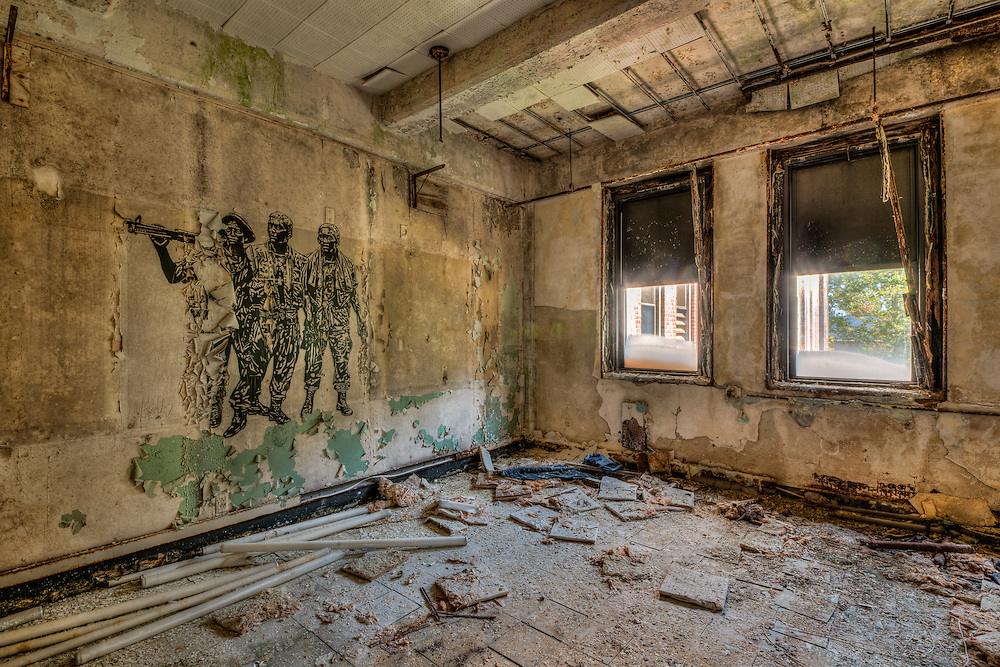 The Abandoned "White Hall" at Chanute Air Force base in Rantoul, IL.
