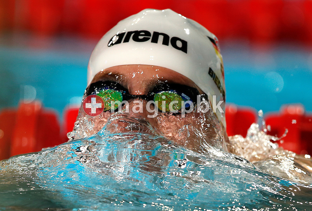 Paul BIEDERMANN of Germany on his way out of the pool after swimming the first leg in the men's 4x200m Freestyle Relay Heats during the 11th Fina World Short Course Swimming Championships held at the Sinan Erdem Arena in Istanbul, Turkey, Thursday, Dec. 13, 2012. (Photo by Patrick B. Kraemer / MAGICPBK)