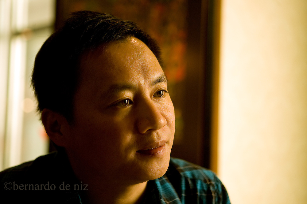 Wang Dan, members of the leaders of the Tiananment dissident, who protested in 1989, speak during an interview in Taipei, Taiwan, on Thursday May, 21, 2009. Photographer: Bernardo De Niz