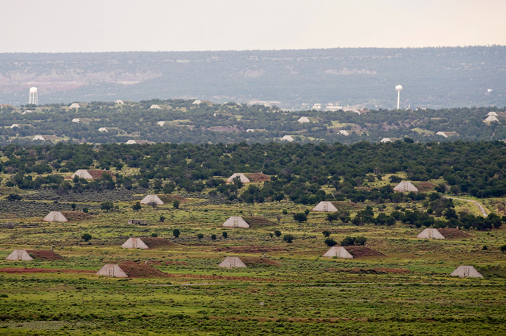 081312 Brian Leddy.Rows of bunkers dot the landscape at Fort Wingate. The Navajo and Zuni tribes have made little progress on coming to an agreement on how to divide the lands being given back by the federal government.