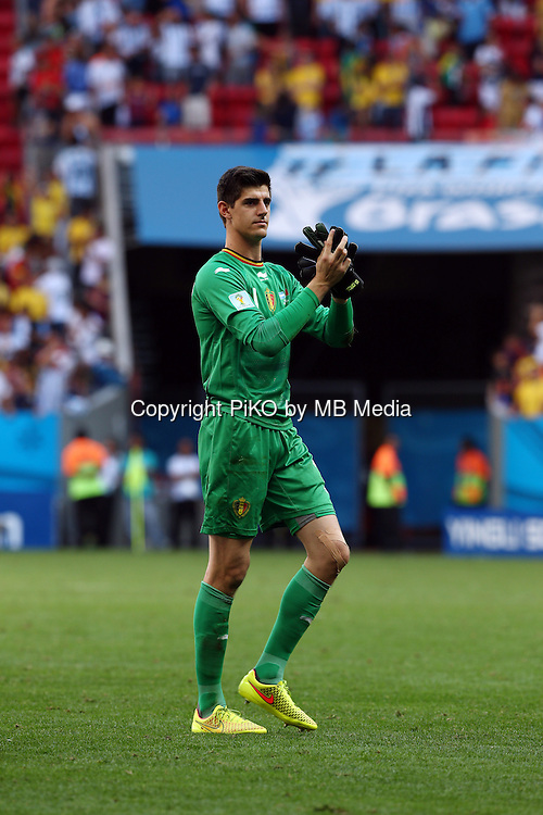Fifa Soccer World Cup - Brazil 2014 - <br />
ARGENTINA (ARG) Vs. BELGIUM (BEL) - Quarter-finals - Estadio Nacional Brasilia -- Brazil (BRA) - 05 July 2014 <br />
Here Belgian player GK Thibaut COURTOIS after loss the game.<br />
© PikoPress