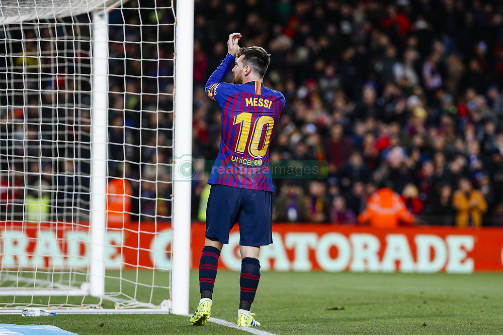 January 30, 2019 - Barcelona, Spain - FC Barcelona forward Lionel Messi (10) during the match FC Barcelona v Sevilla CF, for the round of 8, second leg of the Copa del Rey played at Camp Nou on 30th January 2019 in Barcelona, Spain. (Credit Image: © Mikel Trigueros/NurPhoto via ZUMA Press)