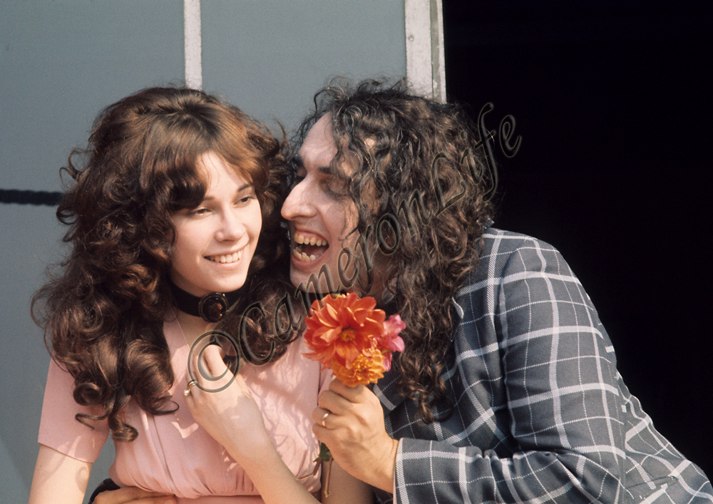 .Tiny Tim and Miss Vicki .- This happy couple were publicly married on the "Tonight" show, a US talk show hosted by Johnny Carson. Vicki was the first of three wives, splitting up eight years after this picture was taken. Her desire to resume her career as a model came between them. Born Herbert Khaury in 1932, Tiny Tim was most famous for his falsetto rendition of "Tiptoe through the Tulips". He died in 1996