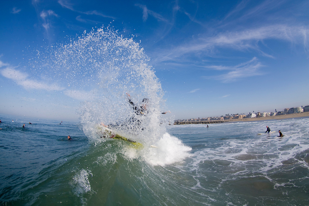 Josh Hoyer, Surfing Action, Newport Beach, 2009
