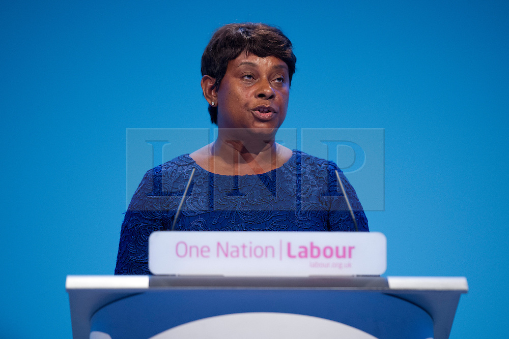 © London News Pictures. 25/09/2013 . Brighton, UK. DOREEN LAWRENCE, mother of murdered teenager Stephen Lawrence speaking on stage on the last day of the 2013 Labour Party Conference at The Brighton Centre. Photo credit : Ben Cawthra/LNP