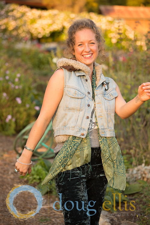 Hula hoop and yoga photos in nature at Esalen Institute.
