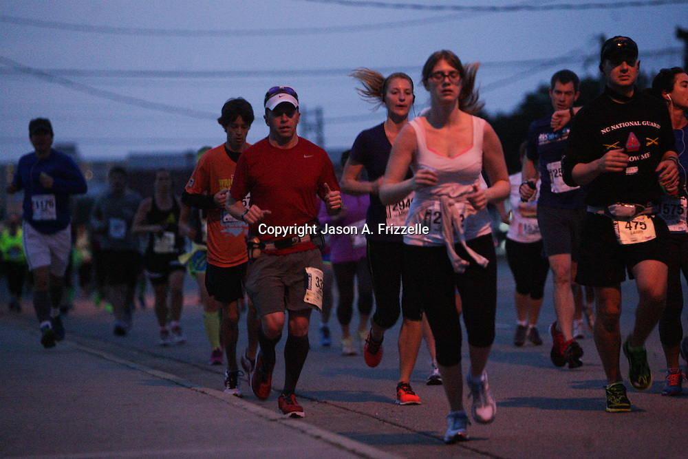 Nearly 3,000 runners participated in the Quintiles Marathon and Half Marathon at Wrightsville Beach Sunday March 16, 2014. The race began in Wrightsville Beach, N.C. and ended in Wilmington, N.C. (Jason A. Frizzelle)