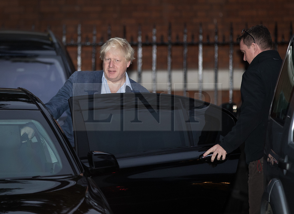 © Licensed to London News Pictures. 05/10/2017. London, UK. Foreign Secretary Boris Johnson leaves home the day after the Conservative Party conference ended. Prime Minister Theresa May's leadership has been called into question after a disastrous keynote speech on the final day of conference. Photo credit: Peter Macdiarmid/LNP