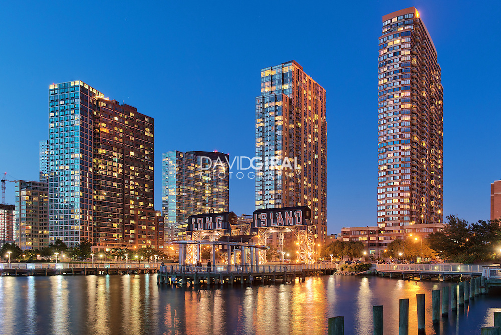 Architecture Photography: Luxury Condos and gantries at Gantry Plaza State Park, Long Island, Queens, New York