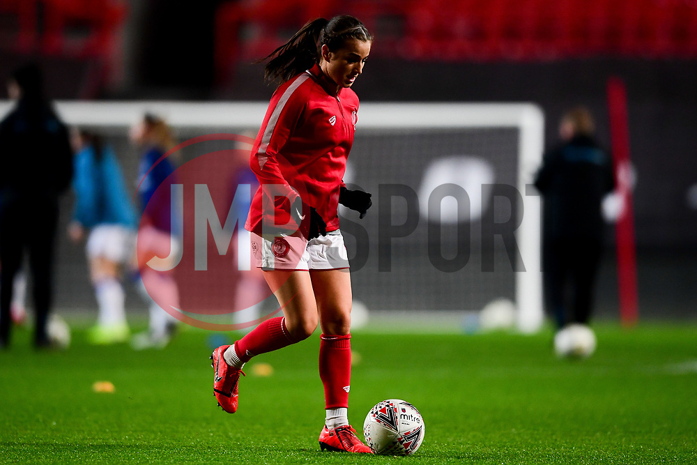Bristol City Women warm up prior to kick off - Mandatory by-line: Ryan Hiscott/JMP - 17/02/2020 - FOOTBALL - Ashton Gate Stadium - Bristol, England - Bristol City Women v Everton Women - Women’s FA Cup fifth round