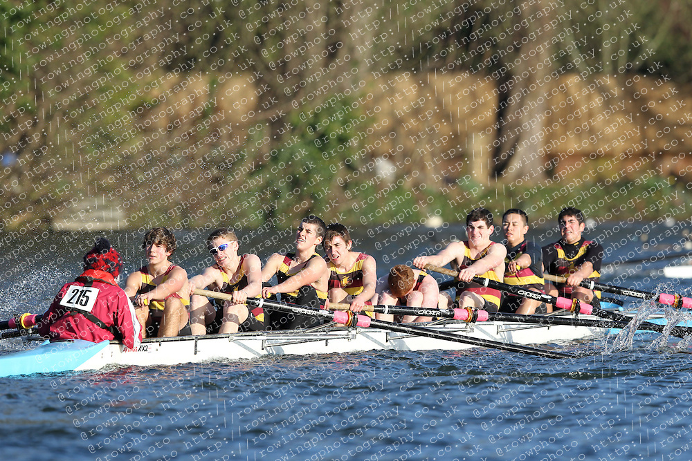 2012.02.25 Reading University Head 2012. The River Thames. Division 2. Shiplake College Boat Club Nov 8+