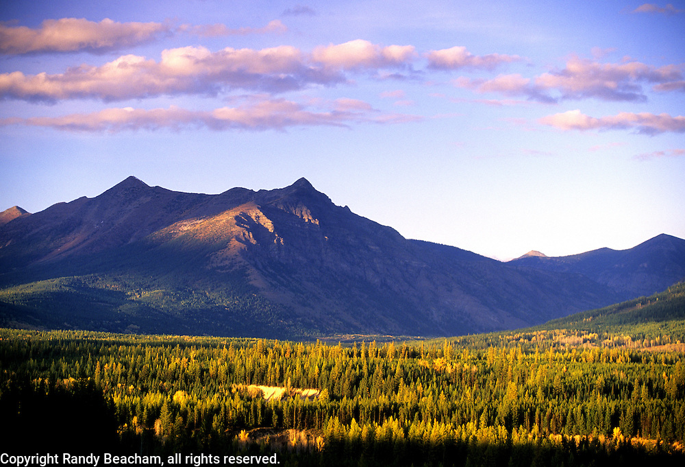 Flathead Valley in fall. Southeast British Columbia