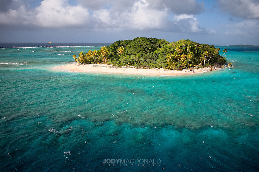 Uninhabited postcard dreamy isle in the Marshall islands, Pacific Ocean