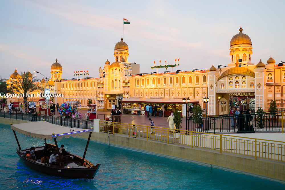 India pavilion at Global Village tourist cultural attraction in Dubai United Arab Emirates
