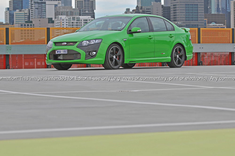 2009 Ford FPV F6 Photo Shoot in Dash green.Docklands, Melbourne, Victoria .24th of May 2009.(C) Joel Strickland Photographics.Use information: This image is intended for Editorial use only (e.g. news or commentary, print or electronic). Any commercial or promotional use requires additional clearance.