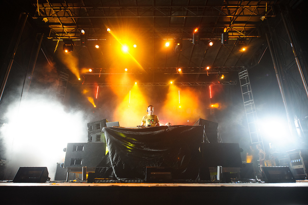 Jono Grant and Tony McGuinnes of UK trance outfit Above and Beyond, performing at the first annual Pulse Festival in St. Louis on June 9, 2012.