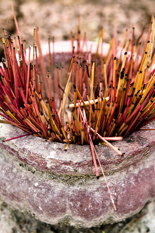 Temple incense near Soujourn resort. Siem Reap, Cambodia. Siem Reap, Cambodia
