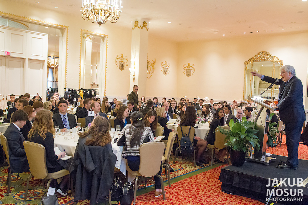 One hundred and four high school student delegates - two from each state, the District of Columbia, and the Department of Defense Education Activity - take part in the 54th annual United States Senate Youth Program held in Washington, DC on March 5-12, 2016. (© Photo by Jakub Mosur and Erin Lubin).
