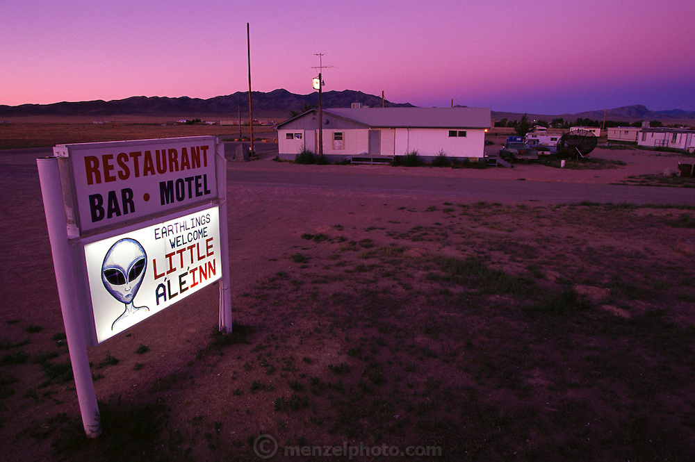 Restaurant called the Little A'Le' Inn in the town of Rachel, Nevada, on Nevada's Highway 375; near top secret airbase known as Area 51. (1999).