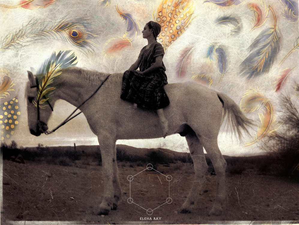Archetypal woman and horse.<br />
:::<br />
“To achieve the impossible, it is precisely the unthinkable that must be thought.” <br />
― Tom Robbins, Jitterbug Perfume