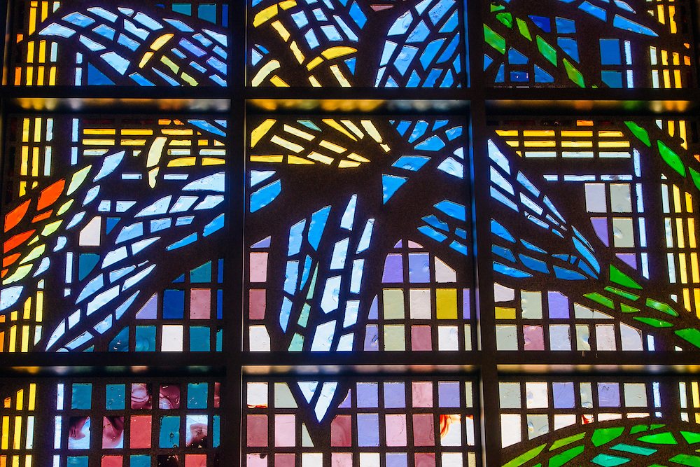 Stained glass of a lily at St. Luke's Lutheran Church on Sunday, March 6, 2016, in Oviedo, Fla. LCMS Communications/Erik M. Lunsford