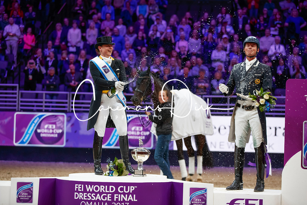 Werth Isabell, GER, Graves Laura, USA, Hester Carl, GBR<br />
Grand Prix Freestyle<br />
Longines FEI World Cup Dressage, Omaha 2017 <br />
© Hippo Foto - Stefan Lafrentz<br />
01/04/2017
