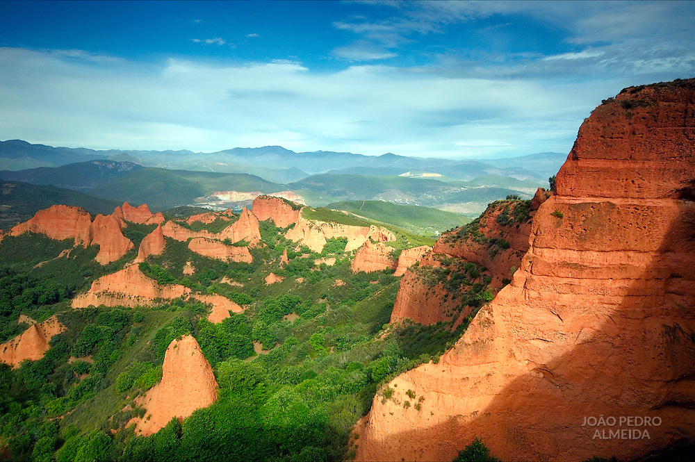 View of Las Médulas, roman gold mines and historical site