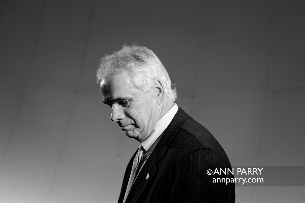 Garden City, New York, USA. June 21, 2018. ANDREW PARTON, Executive Director of Cradle of Aviation Museum, attends lecture by Space Shuttle Astronaut Mike Massimino in JetBlue Sky Theater Planetarium. The Lecture is part of the museum's Countdown to Apollo at 50, celebrating 50th anniversary of Apollo 11 moon landing on July 20, 1969.