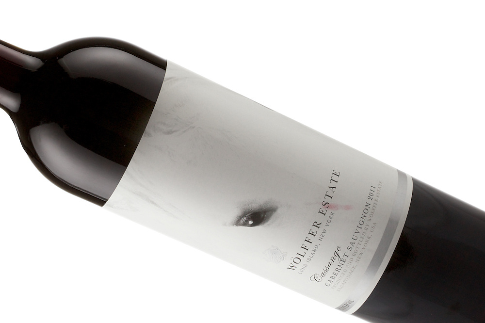 An older bottle of Cabernet Sauvignon from Wolffer Estate on Long Island, New York
